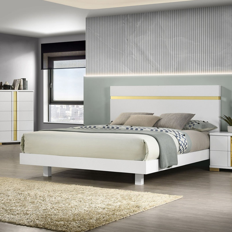 Mobilier de chambre à coucher moderne à DEL sous le lit