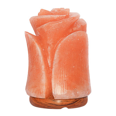 Tulip Shape Himalayan Pink Salt Lamp | Hand-Carved Rock Salt Flower Lamp | Natural Salt Night Light Desk Lamp For Home Office Decor | Himalayan Salt Lamps