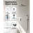 2 Pack Pressure Balanced Shower Faucet System with Rough in-Valve-93495574