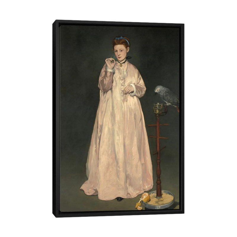 Reproduction d'art sur toile tendue, "Young Lady in 1866" par Edward Manet, H 26 po x l 18 po x P 1,5 po, Pas de tapis