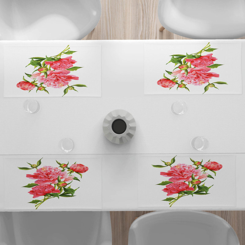 Polyester Floral Rectangle Placemat
