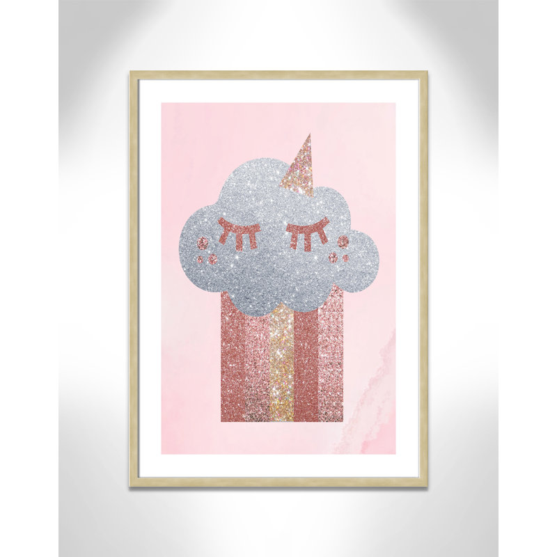 Paillettes, H 35,5 po x l 25,5 po x P 1,19 po, Cadre boîte champagne clair