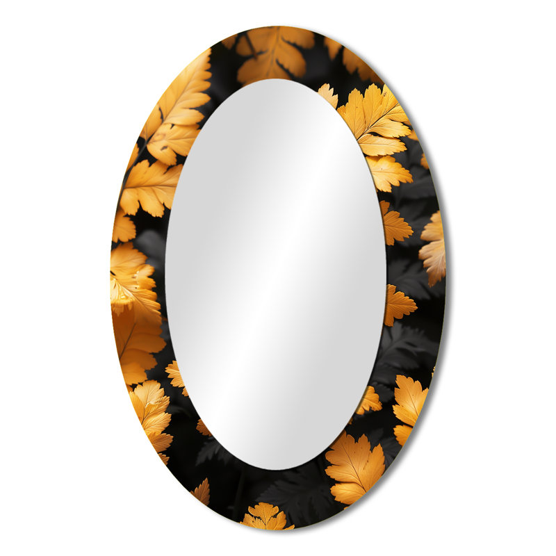 Miroir mural ovale sur fond gris, 36 po x 24 po