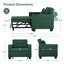 Fauteuil d'appoint à dossier convertible simple Marcio-461239310