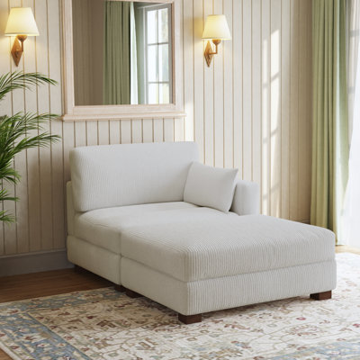 Bahadur Corduroy Chaise Lounge