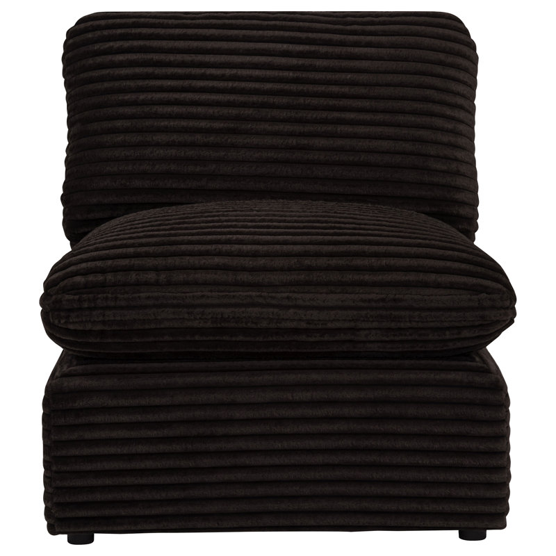 Fauteuil modulaire Collins brun chocolat, Brown Corduroy