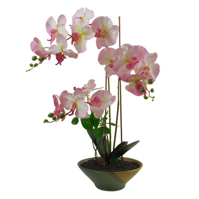Faux Silk, Fabric, Plastic Artificial Arrangement in Planter