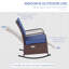Chaise berçante d'extérieur, fauteuil inclinable avec dossier ajustable, chaise longue-336631546