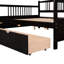 Lit de jour double en bois massif, avec tiroirs pratiques, deux tiroirs, stable et digne de confiance-532873294