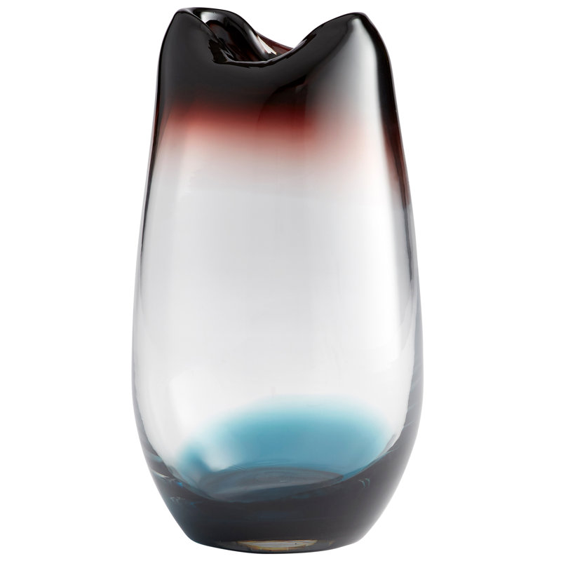 Sweet Saffron Glass Table Vase, 11.25" H x 6.25" W x 6.25" D