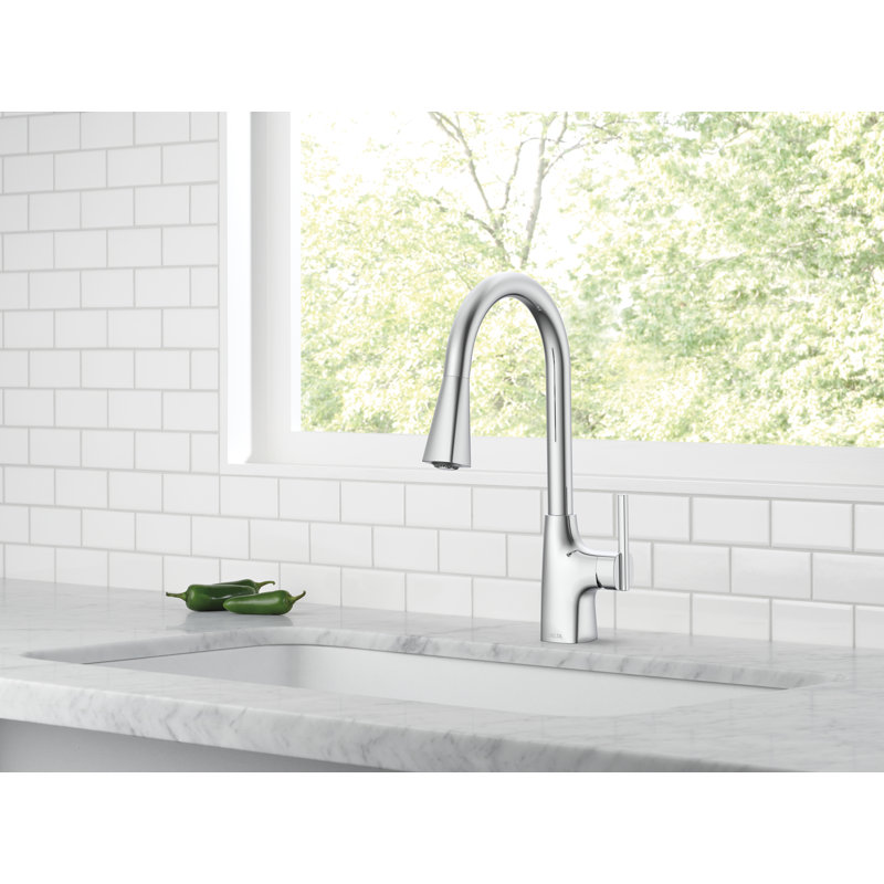 Pull Down Single Handle Kitchen Faucet, Chrome