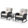Gaetanino Wicker Rattan Outdoor Rocking Chair Set with Side Table (2 chairs and 1 side table)