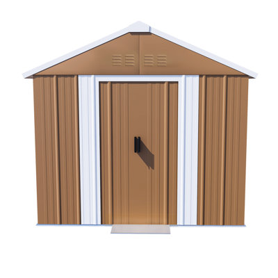 6X4 Ft Metal Shed With Windows, Lockable Door And Ventilation - Suitable For Backyard Storage, 15 Angled Steel, Rust Protection Heavy-Duty Outdoor Feature Ideal Bicycle Pre-Drilled Parts, -Grade Lock
