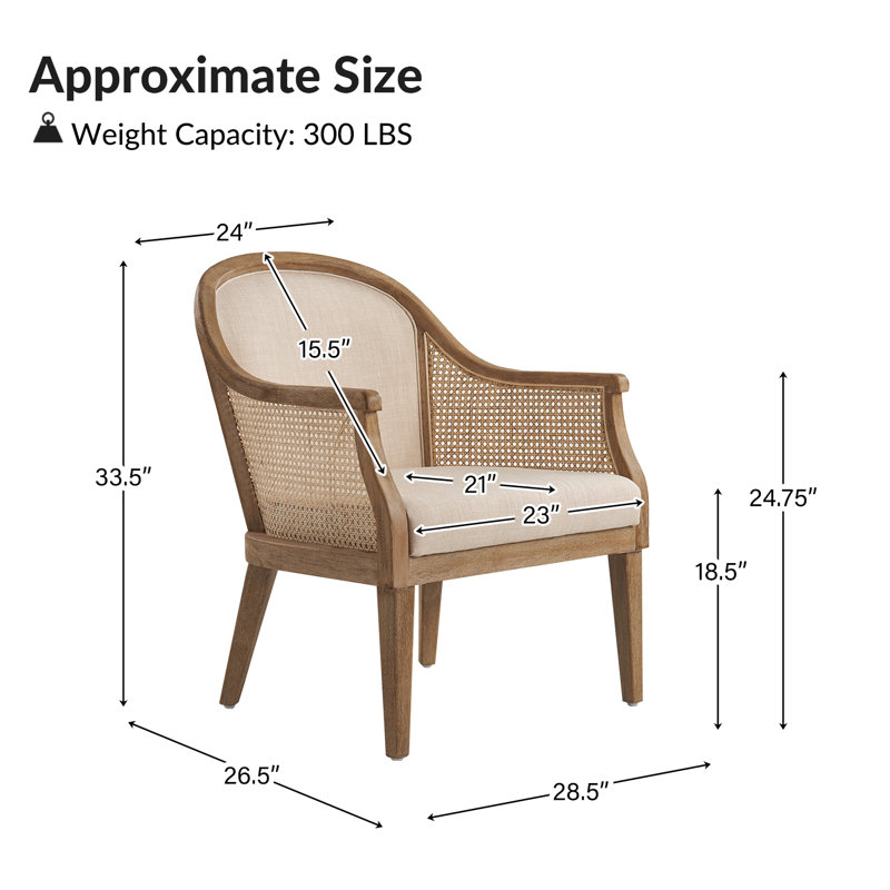 Fauteuil Xaver, Lin, polyester