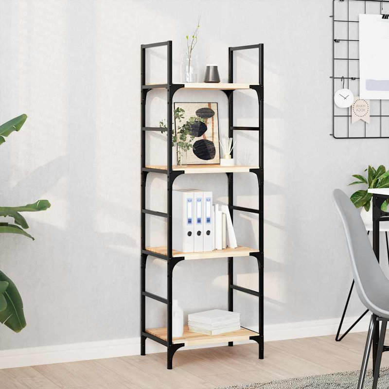 Floating Shelves 3 Pcs Solid Wood Acacia, Light Brown/Black, 2cm H x 40cm W x 30cm D