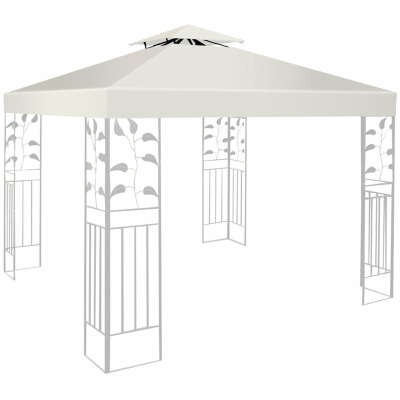 Errill Dakota Fields Polyester Roof for Gazebo, Beige