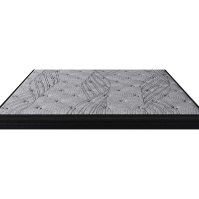 Grand lit, matelas gris de 12 po, mousse de tissu, ressorts ensachés, support ciblé, isolement de mouvement, déballage personnalisé