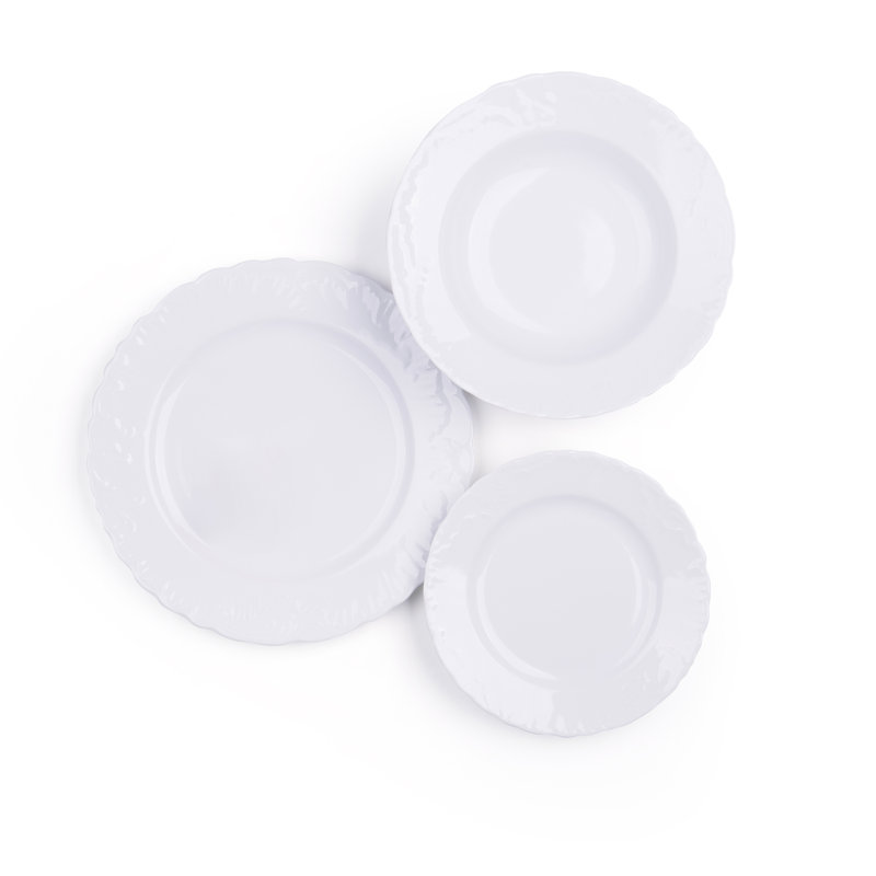 ELISA ROCOCO' Piece Porcelain Dinnerware Set - Service for 6