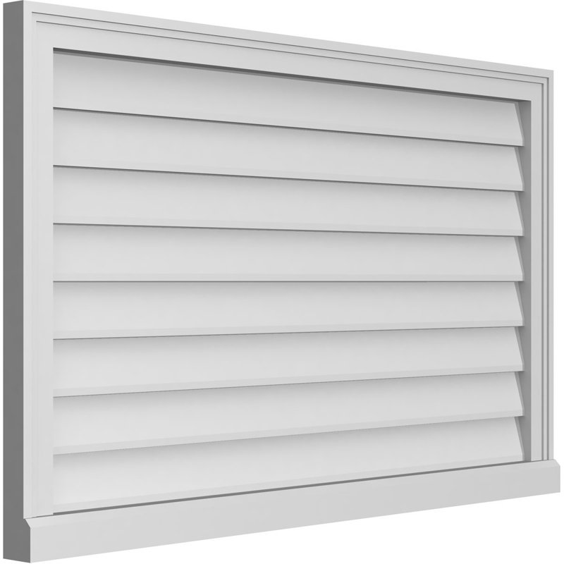 Cadre de seuil Brickmould, brun clair apprêté, H 26 po x l 42 po x P 2 po