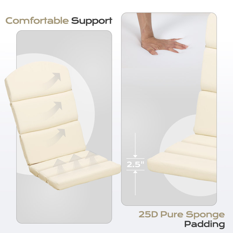 Aoodor Adirondack Chair Cushions, Beige