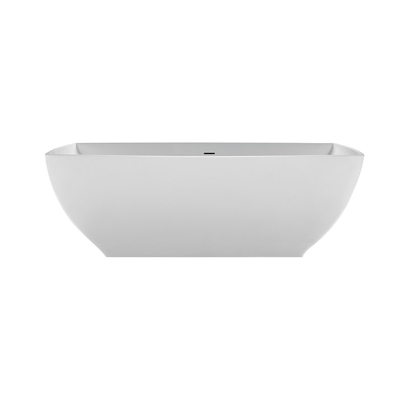 Adrian 67.5" Freestanding Air Bathtub, Gloss White