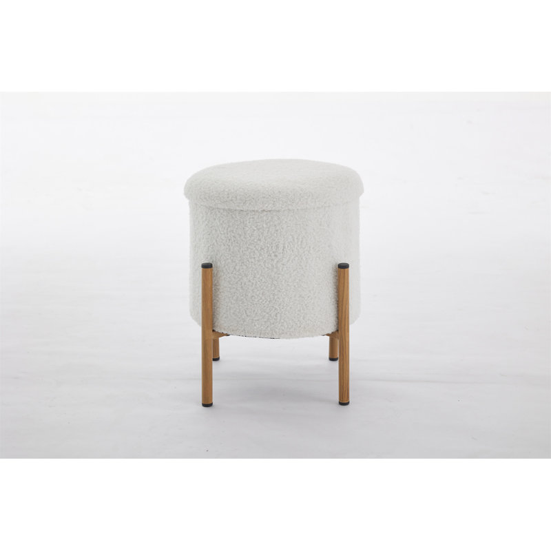 Repose-pieds moderne avec rangement, Blanc