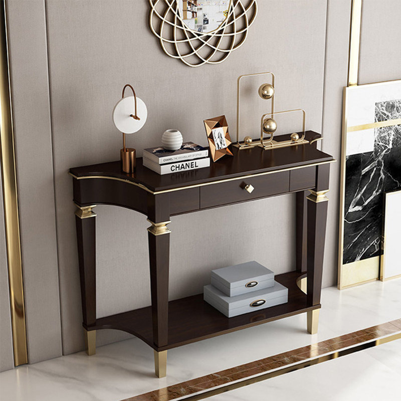 Table d'entrée de style américain de luxe minimaliste, H 33,46 po x l 35,43 po x P 13,78 po