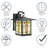 11.75" H Makaila Black 1 - Bulb Outdoor Stained Glass Wall Lantern