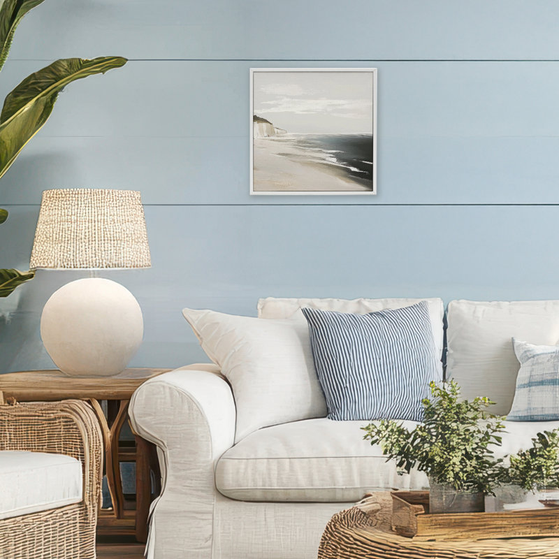 Giclée encadrée Soft Sands in Neutrals, design par Mona Grace, H 12 po x l 12 po