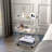 3-Tier Clear Acrylic Rolling Side Cart with Lockable Wheels – Narrow Storage Trolley for Small Spaces-2078514246