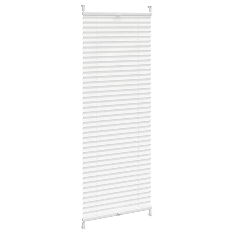 Room Darkening Pleated Blind, White, 40cm W x 125cm L