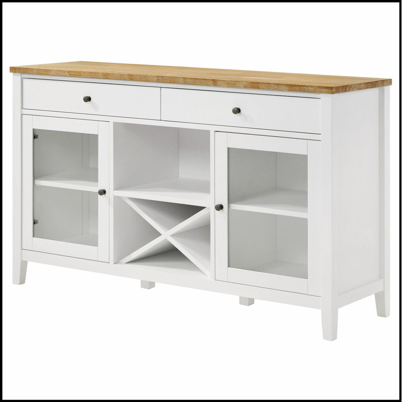 Rustic and Modern 2-Door Dining Sideboard with Spacious Storage, Perfect for Organized and Stylish Dining Rooms.