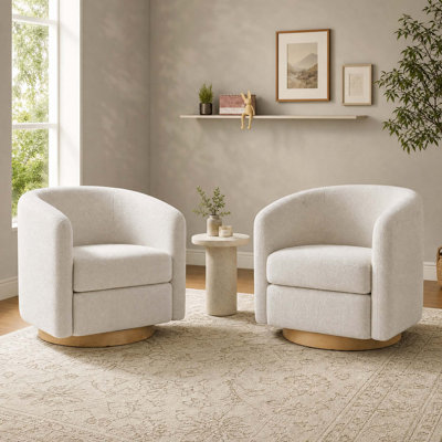Fauteuil pivotant rembourré Becki Owens for Joss & Main