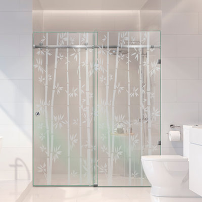 60 In W x 80 In H Double Sliding Glass Shower Doors