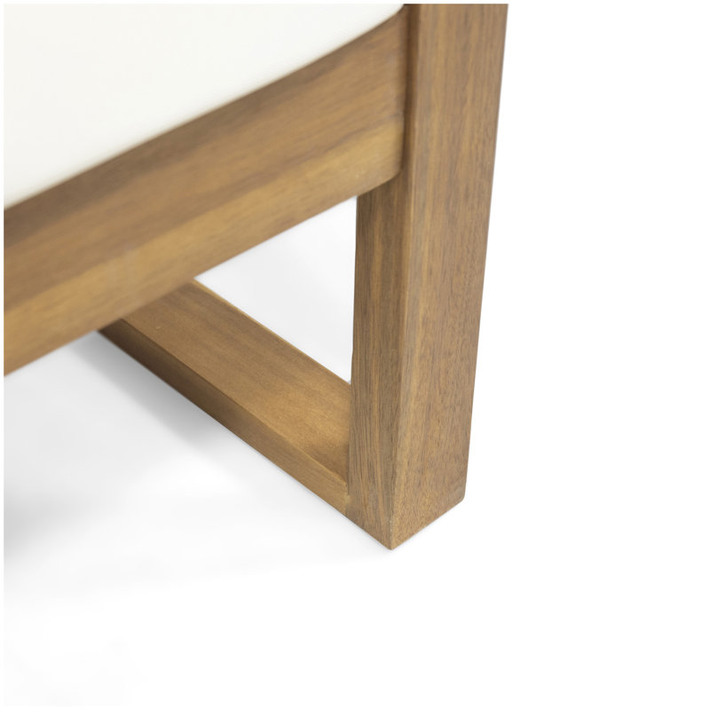 BELGIAN LOVESEAT & COFFEE TABLE, White, Teak