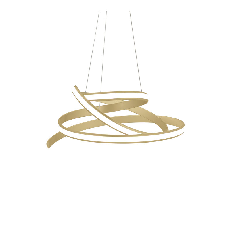 Prattsville Dimmable Integrated LED Chandelier, Gold