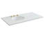 Plateau de meuble-lavabo simple 43 po en blanc avec lavabo