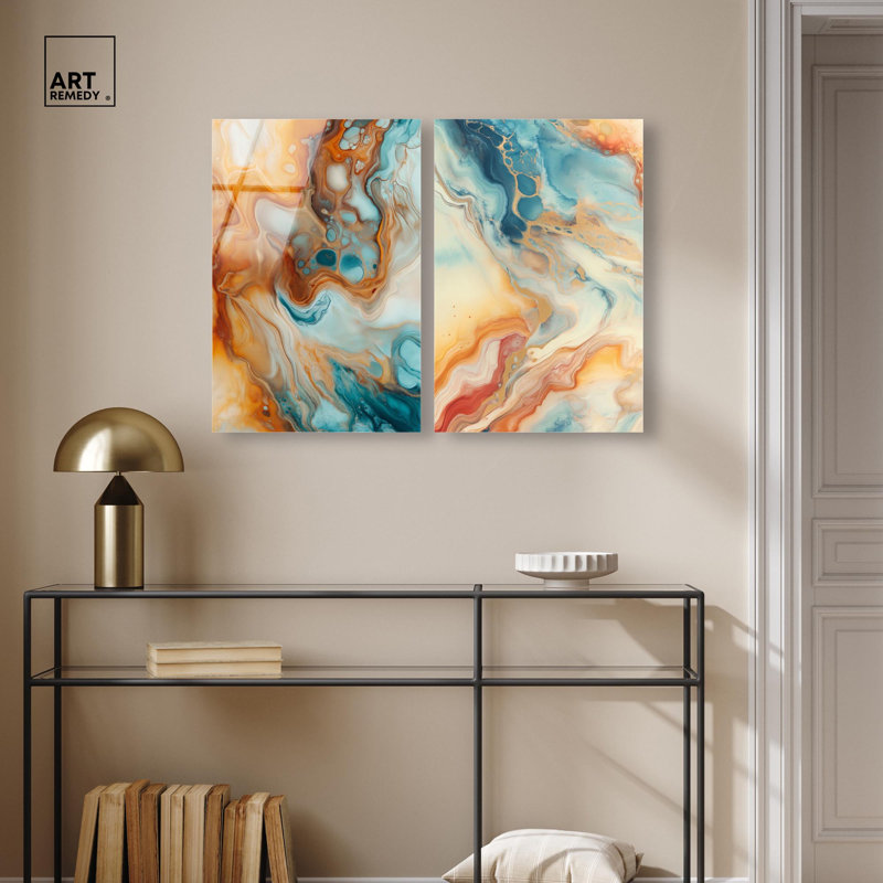 Ensemble d'art mural Marble Dawn, H 24 po x l 16 po