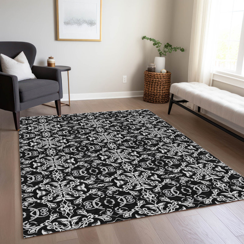 Malchow Washable Oriental Indoor / Outdoor Rug, Rectangle 3' x 5'