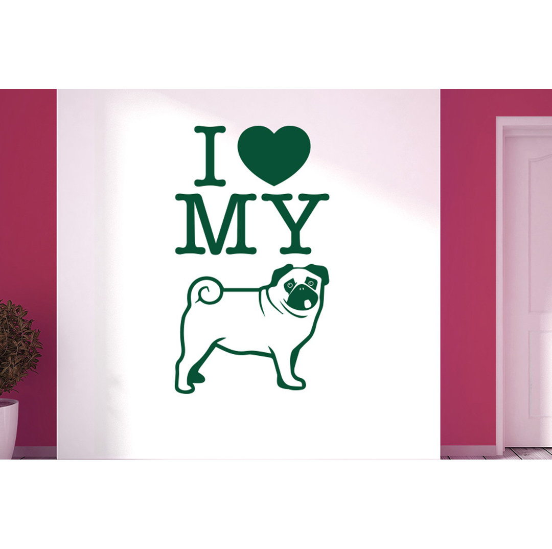 I Love My Dog Wall Sticker