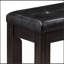 Banc noir et espresso avec coussin touffeté