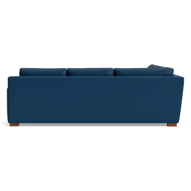 Catalina Leather Sectional, Right Hand Facing, Leather - Deep Blue