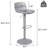 Charlotterose Swivel Height Adjustable Bar Stools Faux Leather Upholstered Counter Stool with Metal Frame-1176610650