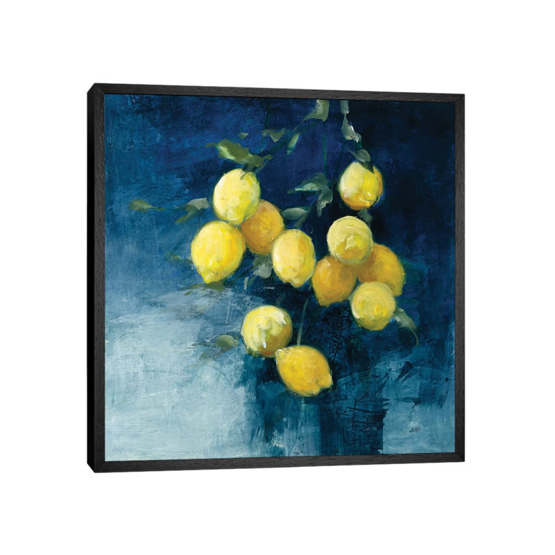 Lemon Grove II by Julia Purinton - Painting on Canvas, 45.72cm H x 45.72cm W x 3.81cm D, Black Framed