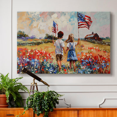 Children of the Heartland - Toile tendue avec châssis - prête à être accrochée