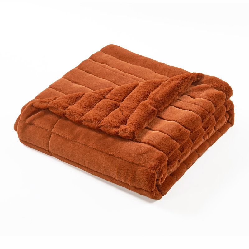 Jeté Super Mink, Duvet gris, L 118 po x L 95 po