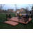 UDECX 40" L x 40" W Composite Interlocking Surface Pad - Red Cedar-12635604