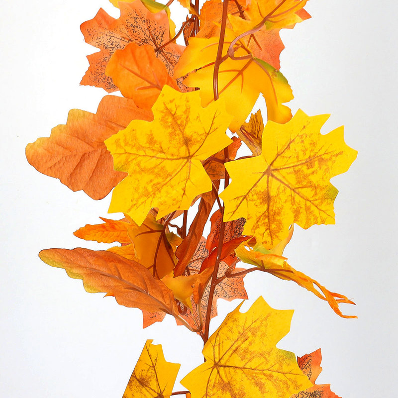 67“ Faux Maple Leaves Garland Vine Hanging Fall Decor