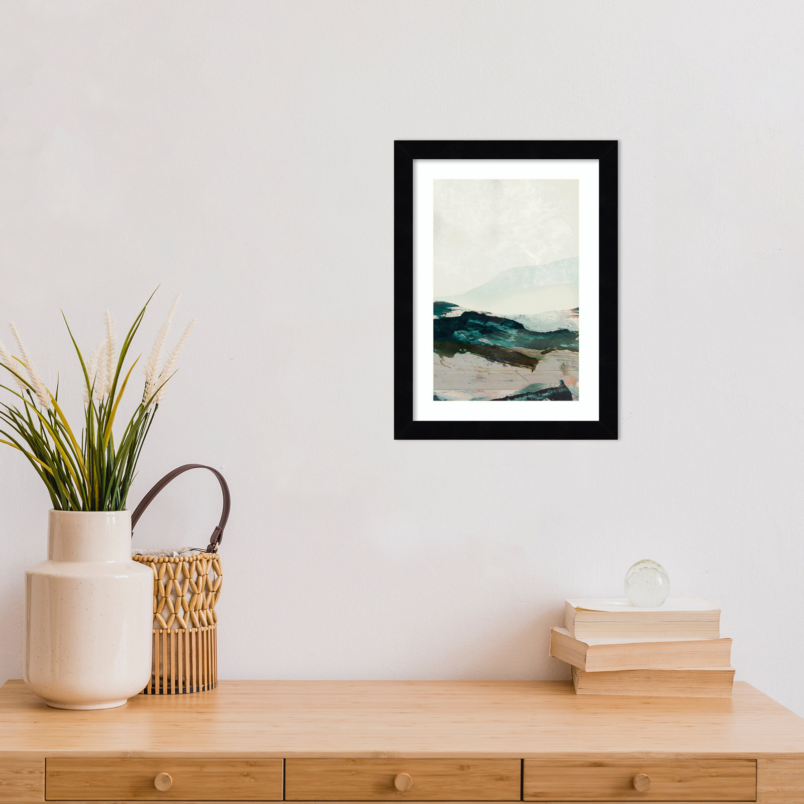 Cleve "Mountains No. 2" Print, Black Framed, 13" H x 10" W