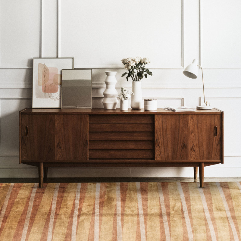 Tapis brun / beige en laine noué à la main Malessa, Rectangle 6 pi x 9 pi